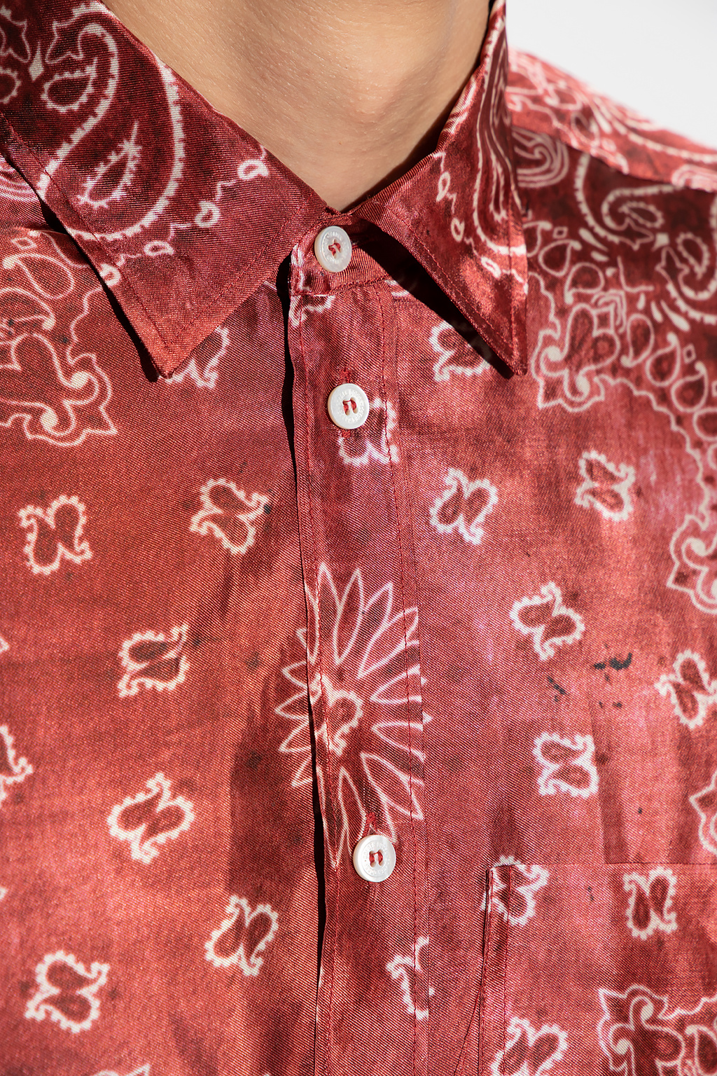 Red Paisley Red shirt Golden Goose - SchaferandweinerShops